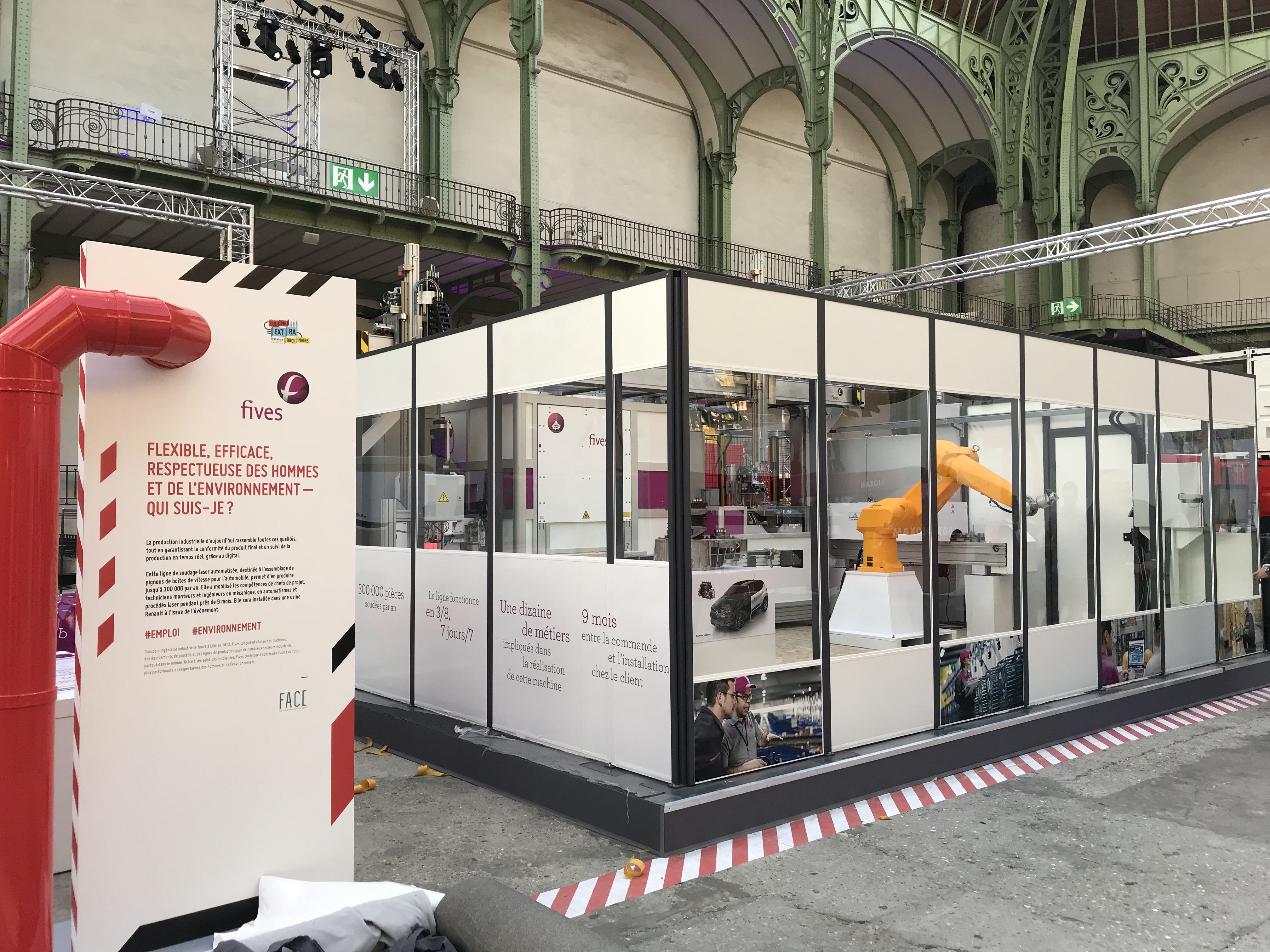 An automated laser welding line designed by Fives at the Grand Palais