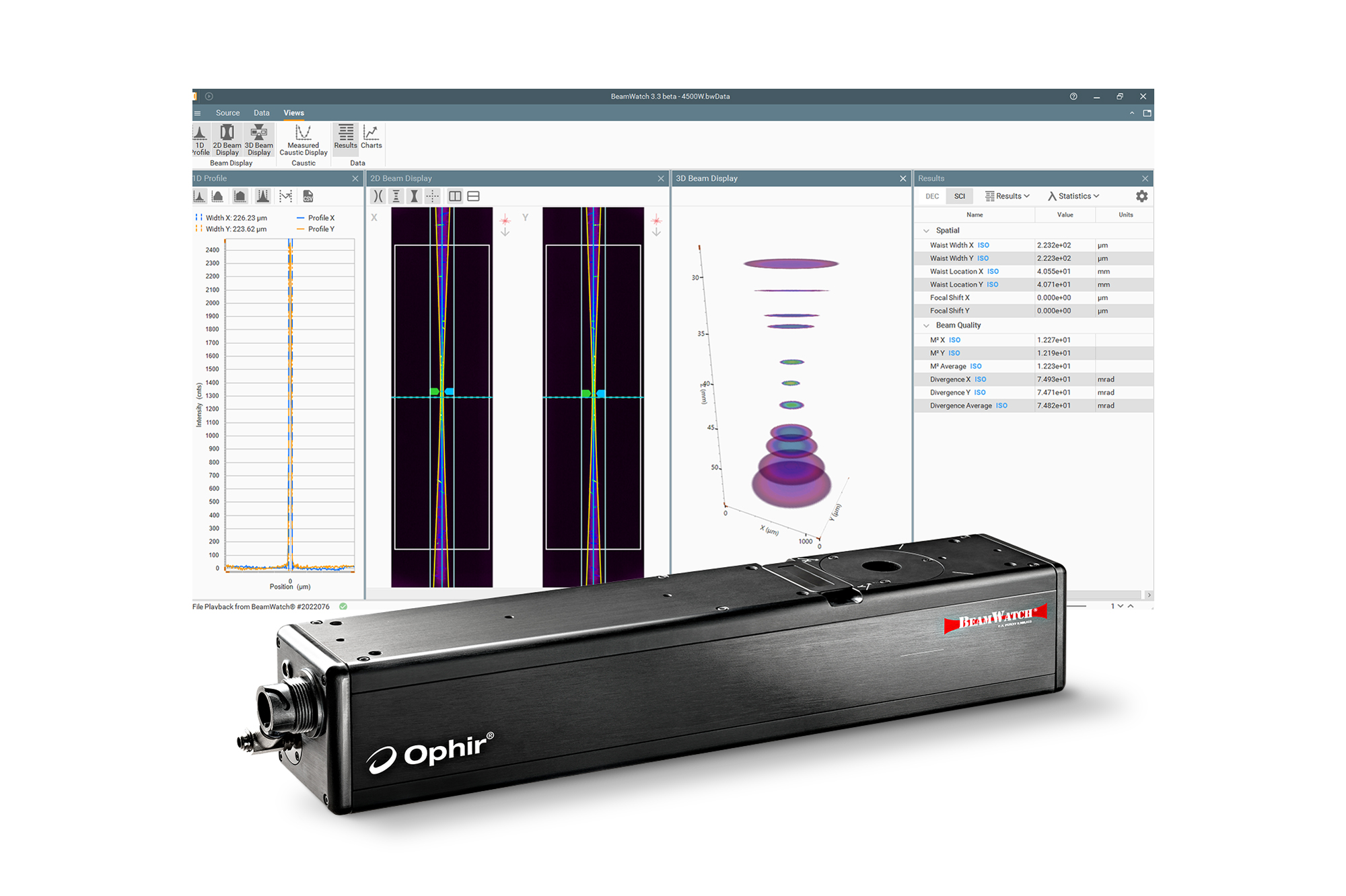 MKS Announces Ophir® BeamWatch® Plus, Industry’s First  Non-Contact Beam Profiler for High Power VIS and NIR Lasers